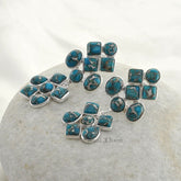 Copper Blue Turquoise Beautiful Handmade Designer 925 Sterling Silver Earrings Jewelry